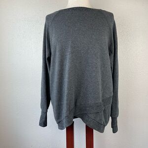 EUC RUHE Womens Gray Athletic Sweatshirt with crisscross look in front Size L